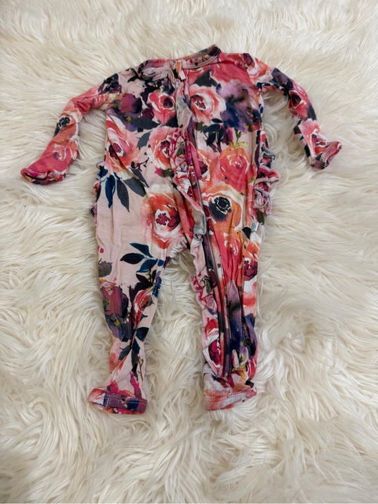 Posh Peanut Other - Posh Peanut Pink Floral Zippered One-Piece Romper